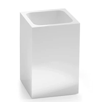 Image de Gedy Blanc, G Bangkok Salle de Bain, Mesures et Poids: 11X7,4X7,4 CM &amp; 0,305 kg, Porte Brosse à Dents en résine Sable, Design R&amp;D, 2 Ans Garantie, Unique
