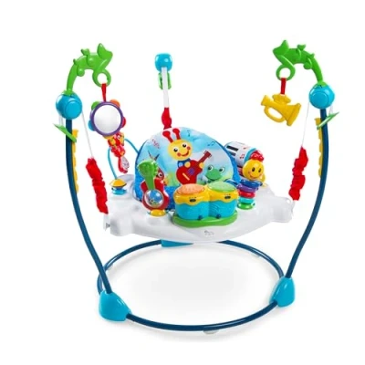 Image de Baby Einstein, Aire d&#039;Éveil à Rebonds Neighborhood Symphony Jouet d’Activités, Lumières, Langues, Siège Tournant 360 Degrés, Développement de la Motricité, Réglable, 6 mois+