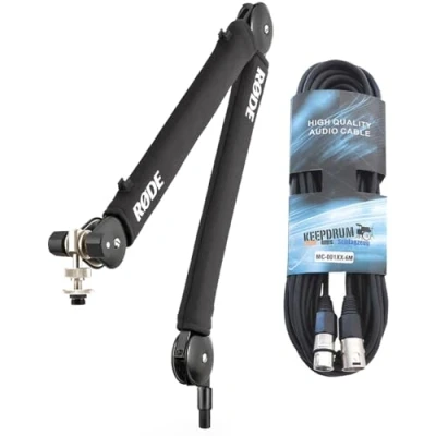 Image de Rode PSA1+ PLUS Bras de microphone noir Trépied table + câble XLR Keepdrum