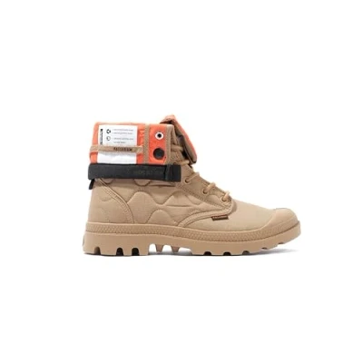 Image de Palladium Baggy Requilted Bottines à lacets, Taille: 45, Caramel Textile