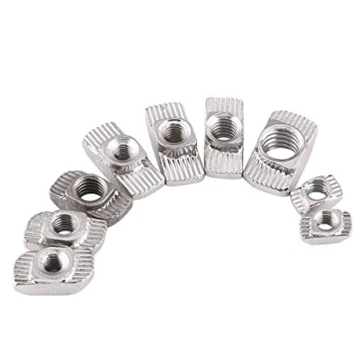 Image de T Nut Set de Ecrous en Coulissant Norme Européenne Acier au Carbone Zingé pour Profilé d&#039;Aluminium(EU20 M4*10 * 6)