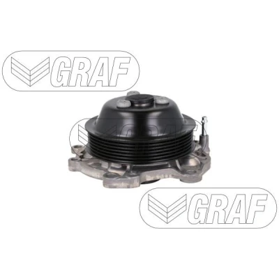 Image de GRAF PA1485 Pompe à eau commandé par dépression 124,3 pour système dentrainement courroie trapézoïdale nervures PORSCHE: 911 Coupe