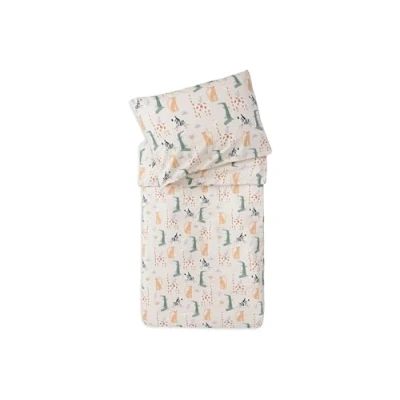 Image de Jollein Parure de lit pour enfant Jungle Jambo 100 x 140 cm 100% coton Certifié Oeko Tex bébé avec taie d&#039;oreiller