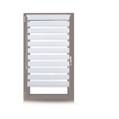 Image de Relaxdays Store enrouleur double face klemmfix en blanc sans perçage fenêtre porte balcon tissu 66 x 156 cm,