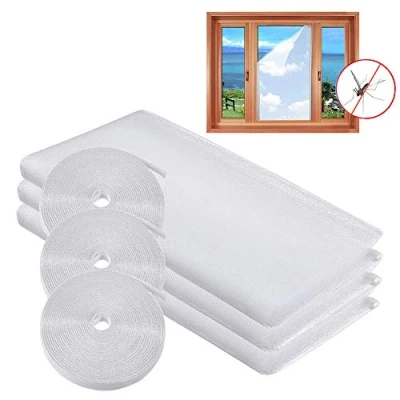Image de Moustiquaires Lot de 3 Pour fenêtre À monter soi même Avec rouleaux ruban adhésif fenêtres multiples 51 x 59 cm