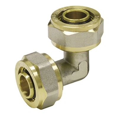 Image de Pipetec Raccord à vis coudé 26 x 3 mm 90 pour tube composite multicouche, DVGW, UBA, jusqu&#039;à 100 C
