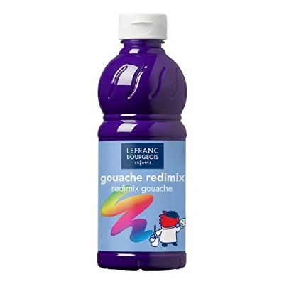 Image de Lefranc Bourgeois Gouache liquide Redimix pour enfants Bouteille 500ml Violet