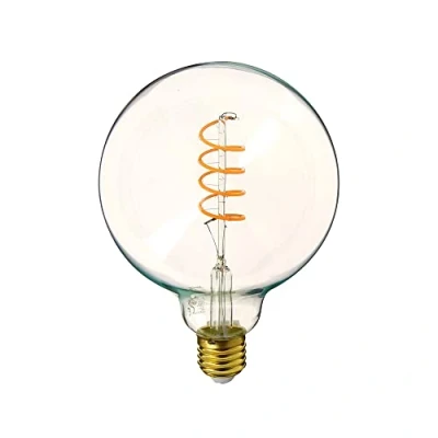 Image de Xanlite Ampoule Led E27 Vintage Globe G125 Culot Filament Angle D&#039;Éclairage 320 4W Équivalant 28W 300 Lm Lumière Blanche Chaude RFDE280B125S