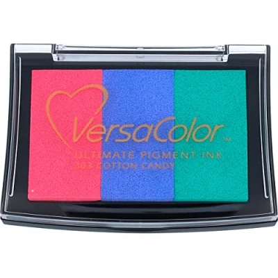 Image de Tsukineko Versacolor Noel Tampon encreur 3 Couleurs, Matériau synthétique., Rose, 6.7 x 9.4 2 cm