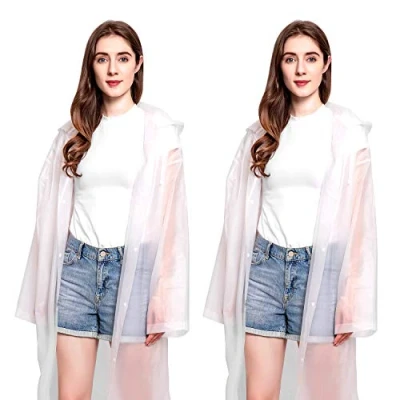 Image de Mitening Poncho Pluie, Vestes Anti Pluie Ponchos à Capuche Imperméable Respirant Cape de Réutilisable Poncho, Femme et Homme, pour Les Festivals Camping Randonnées