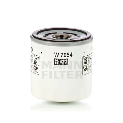 Image de MANN FILTER W 7054 Filtre à huile M 22 X 1.5 6H avec un clapet de non retour vissé FORD: Focus Mk4 3/5 portes, Mondeo 5 Kombi, Kuga Mk3