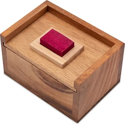 Image de LOGOPLAY La Pierre Rouge Puzzle 3D Jeu de réflexion d&#039;énigmes Patience logique dans Un Coffret en Bois
