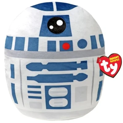Image de Ty Star Wars Squis a boos Coussin R2D2 35 cm TY39359 Blanc, Bleu Dès 3 ans