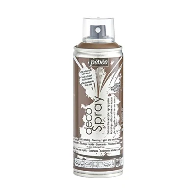 Image de PEBEO Peinture Acrylique en Spray Pour la Décoration Multi Supports Intérieur et Extérieur Base Eau, Faible Odeur 200 ml Finition Mate Coloris Chocolat