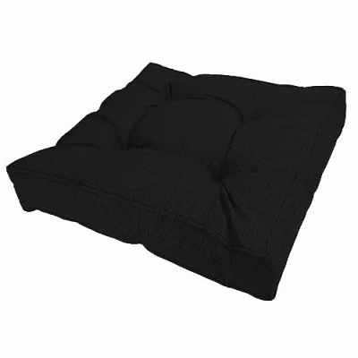 Image de POKAR Coussins d&#039;assise Coussin Extrieur Jardin Assise Chaise Galette de pour Extrieur, Jardin, Balcon 40x40x10 cm, Noir