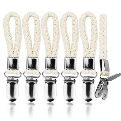 Image de 6 Pièces Pince à Serviette, Accroche Torchon, Crochet Torchon Porte Serviette Salle de Bain, Clips Placards Serviettes Suspendues