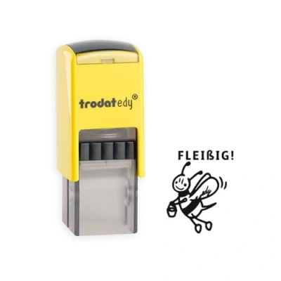 Image de Trodat 163242 Tampon de motivation pour enseignants a l&#039;ecole primaire Edy Flexible, 20 x mm, impression noire