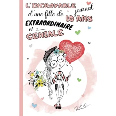 Image de L&#039;Incroyable Journal d&#039;une fille de 10 ans extraordinaire et géniale: cahier intime pour enfant carnet notes ligné guidé avec questions ... idée cadeau anniversaire noël filles