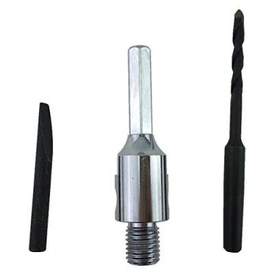 Image de PRODIAMANT Adaptateur hexagonal M16 inclus foret de centrage et coin éjecteur pour forets cylindriques, trépans scies cloche.