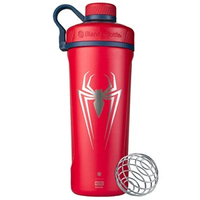 Image de BlenderBottle Marvel Radian Shaker Bouteille d&#039;eau Isotherme en Acier Inoxydable avec Fouet métallique, 769 ML, Spider Man