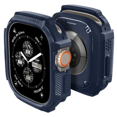 Image de Spigen Rugged Armor Coque Compatible avec Apple Watch Ultra 2 (2023) / (2022) 49mm Bleu Marine