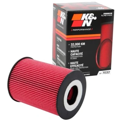 Image de K&amp;N Filtre à Huile High Performance Series compatible avec BMW M5, M6, Porsche (HP 7032)