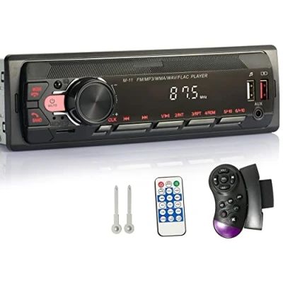 Image de iFreGo autoradio lecteur MP3 prend en charge Bluetooth mains libres MP3/radio FM, USB pour la lecture de musique USB/MP3/FM/WMA/WAV/TF multimédia télécommande