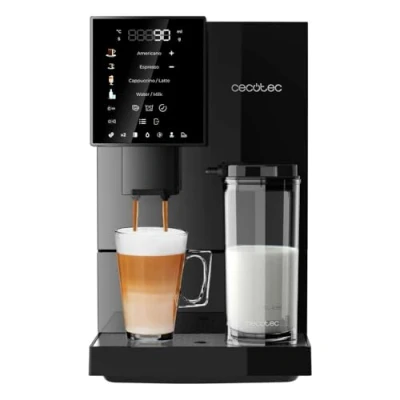 Image de Cecotec Cafetière Superautomatique Cremmaet Compactccino. 1350 W, Thermoblock, Pompe à Pression de 19 bars, Système Plug&amp;Play, Réservoir Café avec Moulin Intégré, Nettoyage Automatique