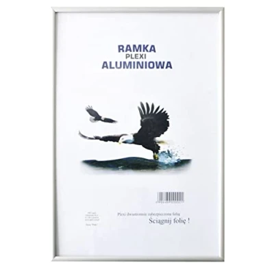 Image de Q Connect cadre photo en aluminium / 70 x 100 cm argenté avec un disque plastique transparent moderne pour d&#039;information puzzle coins vissés
