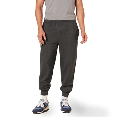 Image de Amazon Essentials Pantalon de Jogging en Molleton Homme, Charbon, S