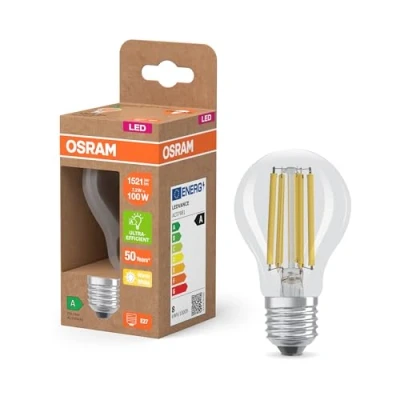 Image de OSRAM LED Superstar Classic A 100 en forme d&#039;ampouclassique, corps verre transparent, 7,2 W, 1521 lm,E27, 2700 K pour lumière blanc chaud, EEK A, diamètre 60 mm, lot de 6