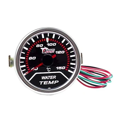 Image de E Support 2&quot; 52mm Jauge de Température l&#039;eau Universelle pour Voiture Fumé Teinte Len Gauge LED Lumière Indicateur Instrument