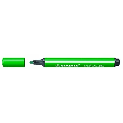 Image de STABILO Lot de 3 Feutres coloriage Trio Scribbi Triangulaire Pte Large Vert