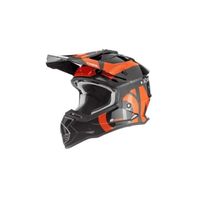 Image de O&#039;NEAL Casque de Motocross Enfants MX Enduro Coque ABS, Norme sécurité ECE 22.05, Ventilations pour Une Ventilation optimaux 2SRS Youth Slick Noir Orange Taille S