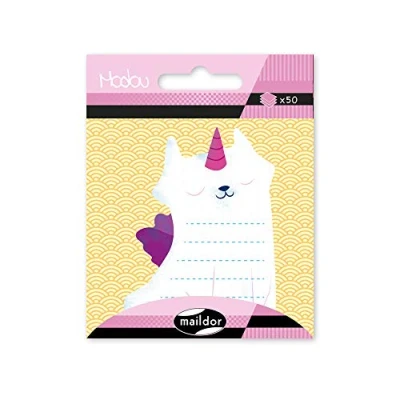 Image de Maildor MI046C Un sachet Modou mémo 50 feuilles, Chat licorne