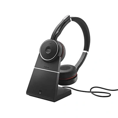 Image de Casque Evolve 75 UC Stereo Avec fil &amp;sans Arceau Bureau/Centre d&#039;appels Micro USB Bluetooth Noir Neuf
