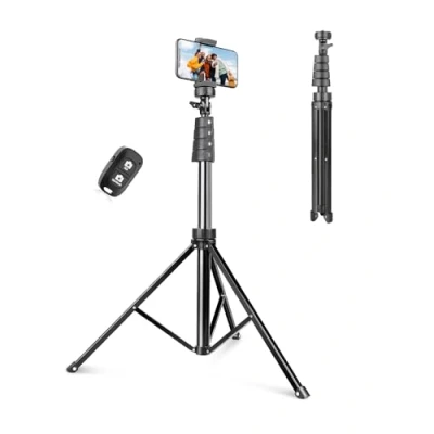 Image de UBeesize 183cm Bâton Selfie Trépied pour Téléphone, Smartphone Stand Stick avec Télécommande Extensible iPhone Android Caméra