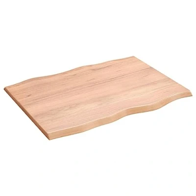 Image de vidaXL Dessus de Table, Remplacement du Plateau Table avec Bord Vif, Tableau Bricolage, Bois Chêne Massif Traité Bordure Assortie