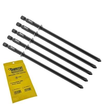 Image de 5 x SabreCut SC146PH2_5 146 mm PH2 Compatible avec Bosch MA55 MA 55 2608522068 Tournevis pour cloison sèche assemblé à alimentation automatique Embout de pistolet