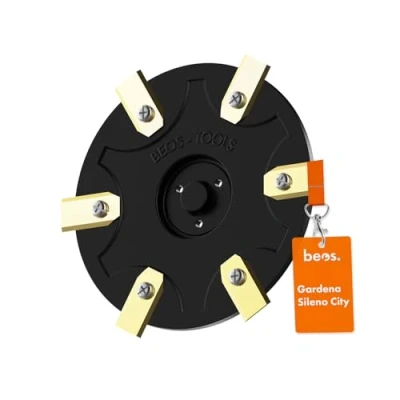 Image de BEOS® Premium Tuning pour tondeuses Robots Disque de Lame 6X Lames renforcé Fibres Verre Ø 142 mm Rotatif Compatible avec Gardena Sileno City
