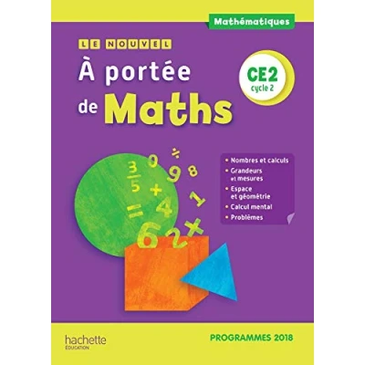 Image de Le Nouvel A portée de maths CE2 Manuel élève Edition 2019 Livre d’occasion Correct