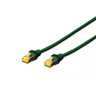Image de DIGITUS Câble LAN Cat 6A 5m RJ45 réseau S/FTP Blindé Compatible 6 &amp; 7 Vert