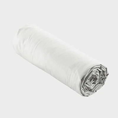 Image de douceur d&#039;intérieur, Drap Housse (160 x 200 cm) Percaline Blanc, Percale de Coton