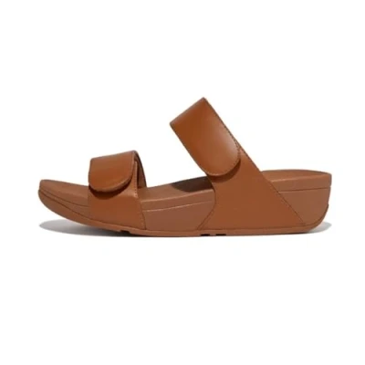 Image de Fitflop Femme Lulu Slides réglables en Cuir Sandale Glissante, Bronzage Clair, 36 EU