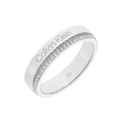 Image de Calvin Klein Minimal Linear Bague silvercoloured, Femme, Taille: 54, Silver coloured