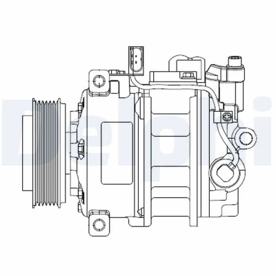 Image de DELPHI CS20522 compresseur De Climatisation 7SEU17 PAG 46 avec huile VOLKSWAGEN: Amarok Pick up, Transporter 5 Bus,