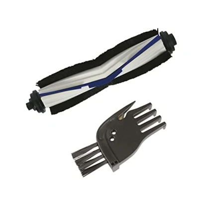 Image de Rowenta ZR740004, Brosse Turbo Animal et Brossette compatibles avec Les aspirateurs Robot Explorer Série 60, Noir/Gris