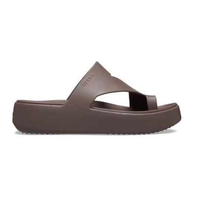 Image de Crocs Getaway Sandales compensées avec boucle d&#039;orteil pour femme, truffe, pointure 41, 41/42 EU