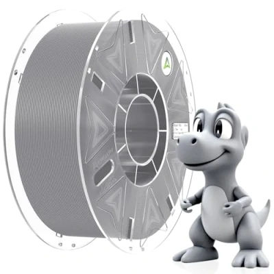 Image de Creality Filament officiel Hyper PLA gris, 1 kg pour imprimante 3D RFID, impression à grande vitesse, résistant, lisse, puissance dépassée, précision dimensionnelle +/ 0,03 mm, 2,2 lbs/bobine