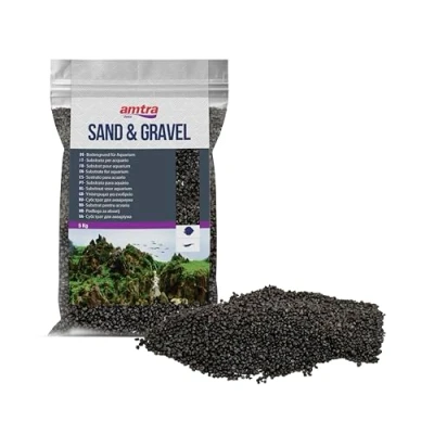 Image de Quartz Céramisé Noir FinAmtra 1,6 2 mm, Fond Naturel pour Aquariums d&#039;eau Douce